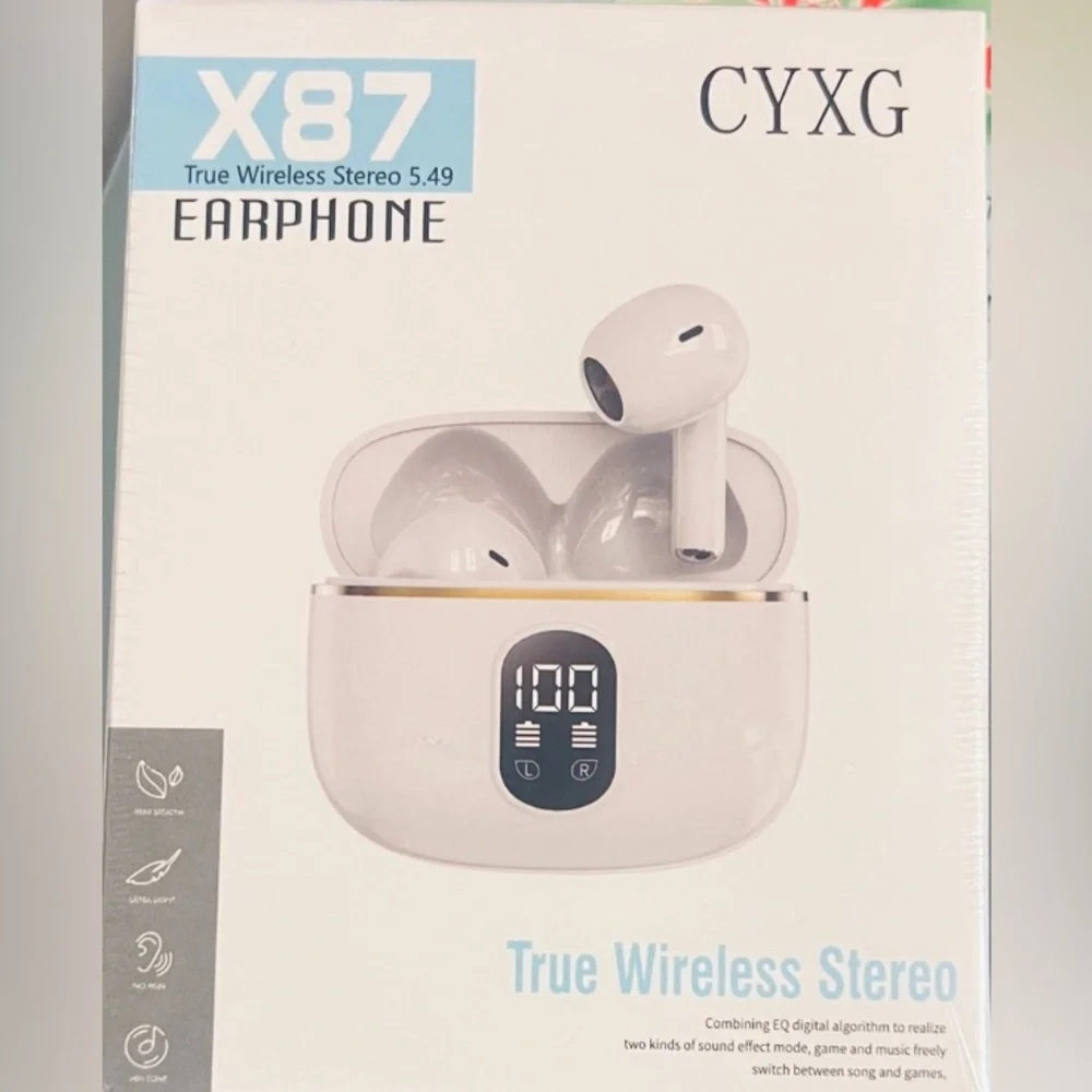X87 True Wireless Stereo Earphones - White
